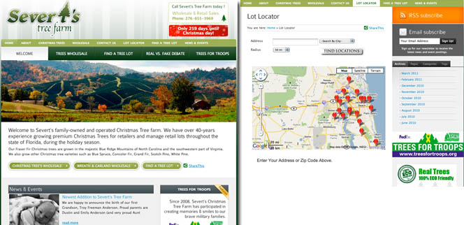Severt's Tree Farm Virginia Web Design Severt's Tree Farm Virginia Web Design