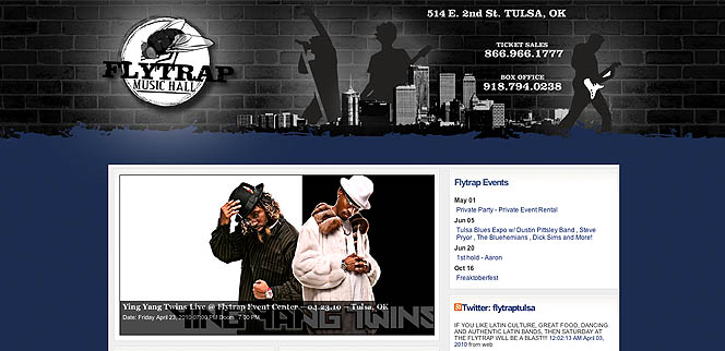 Flytrap Music Hall Tulsa Web Design
